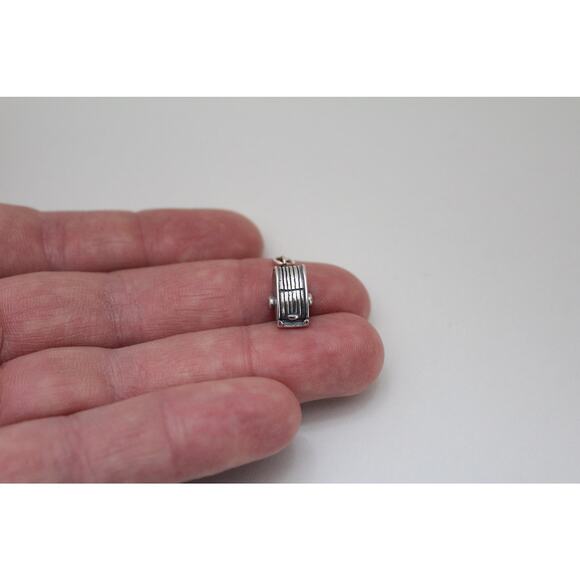 Sterling Silver Oxidized Camper Charm - Picture 3 of 5